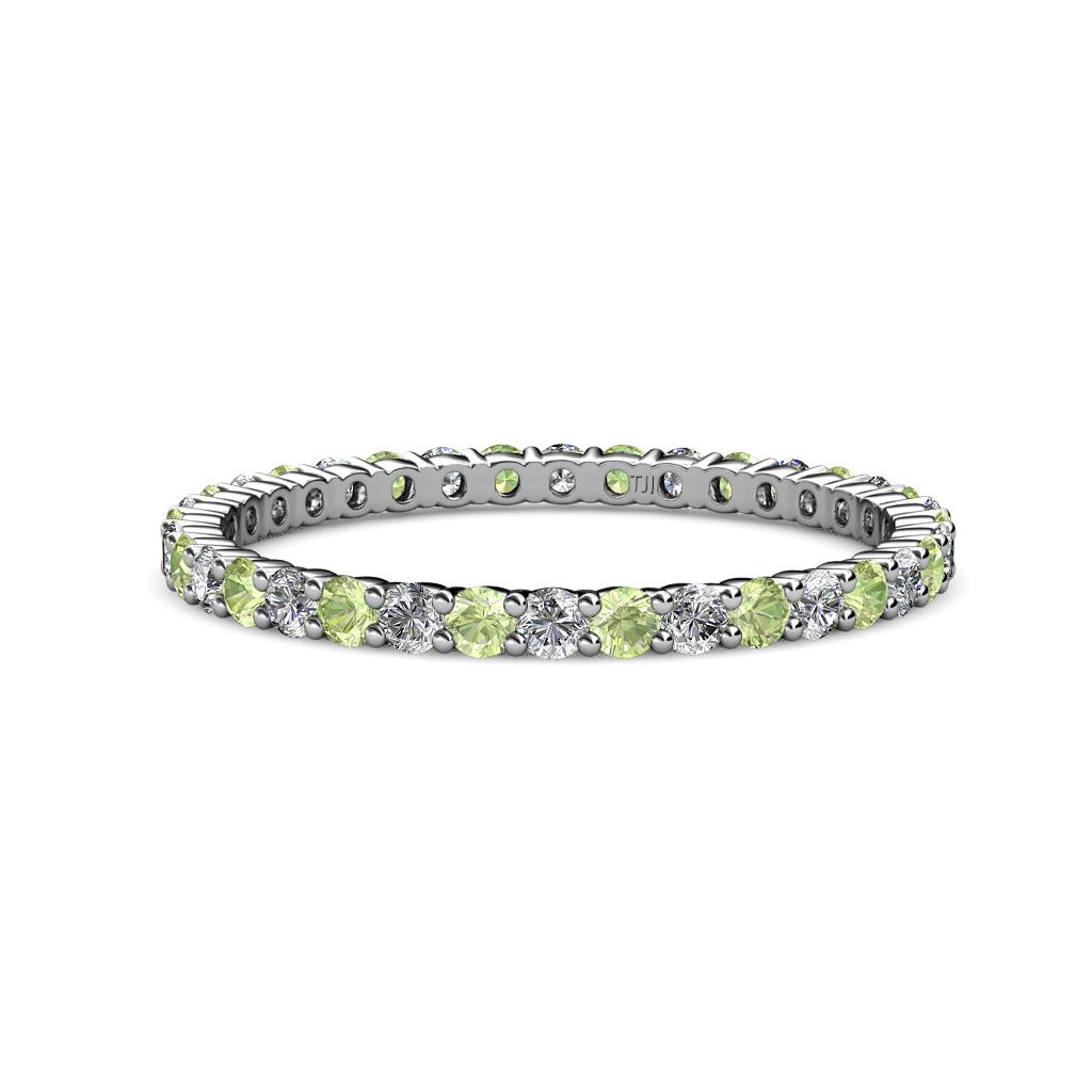 Joyce 2.00 mm Peridot and Lab Grown Diamond Eternity Band 
