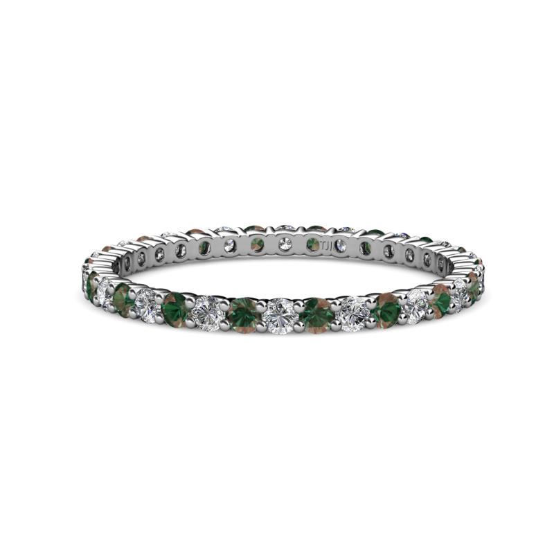 Joyce 2.00 mm Diamond and Lab Created Alexandrite Eternity Band 