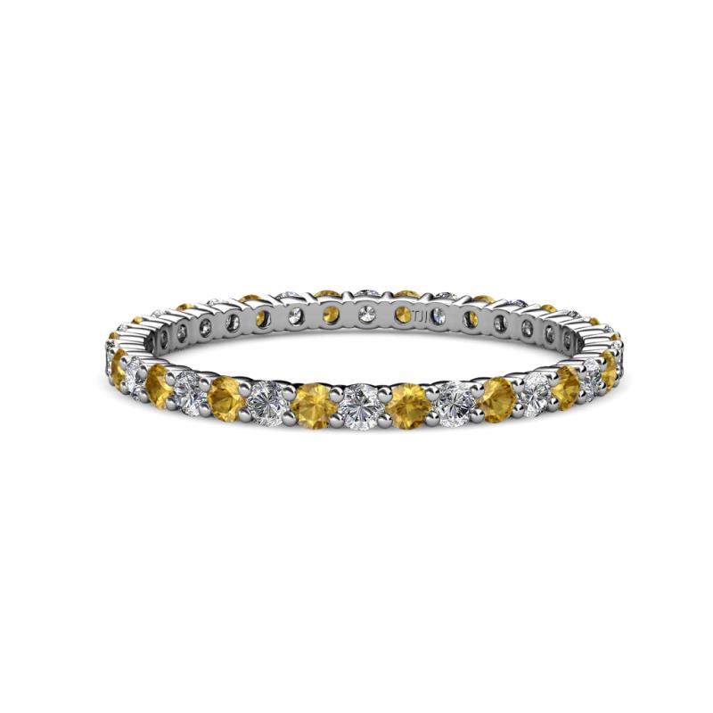 Joyce 2.00 mm Citrine and Lab Grown Diamond Eternity Band 