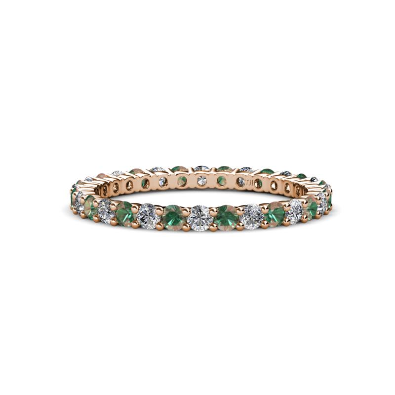 Joyce 2.30 mm Diamond and Lab Created Alexandrite Eternity Band 