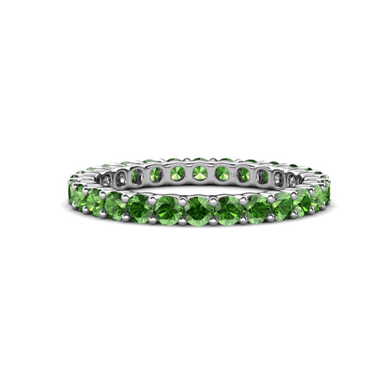 Joyce 2.70 mm Round Green Garnet Eternity Band 