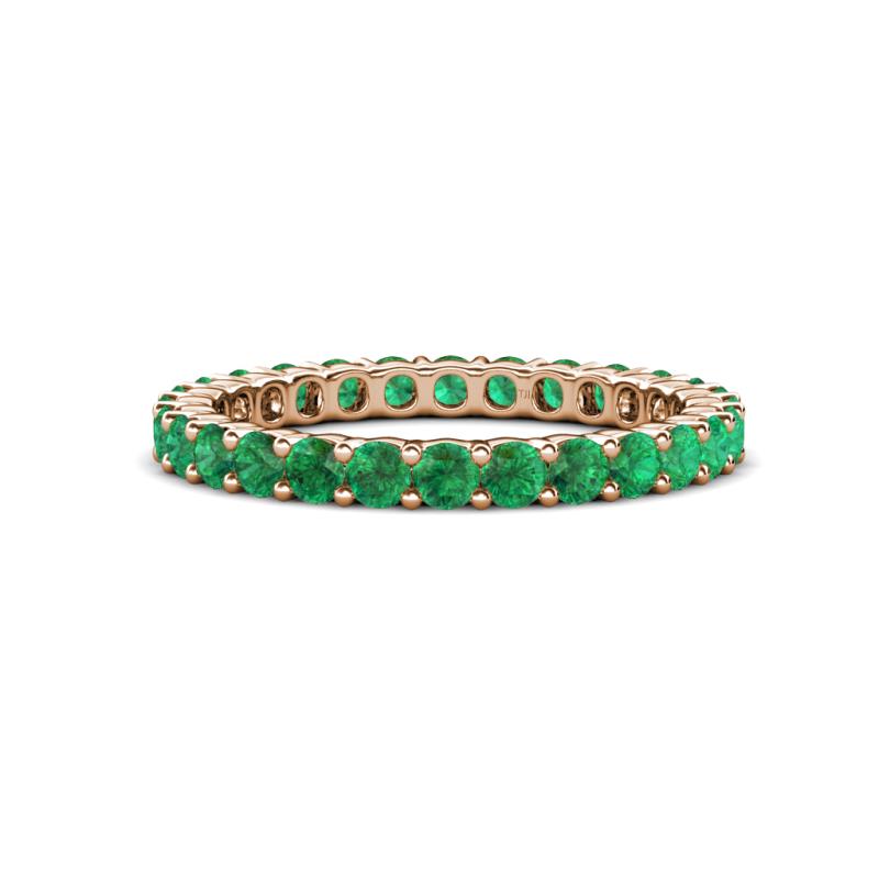 Joyce 2.70 mm Round Emerald Eternity Band 