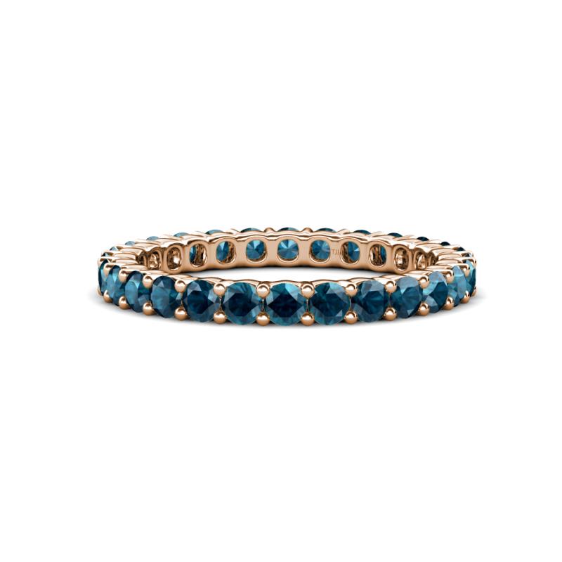 Joyce 2.70 mm Round Blue Diamond Eternity Band 