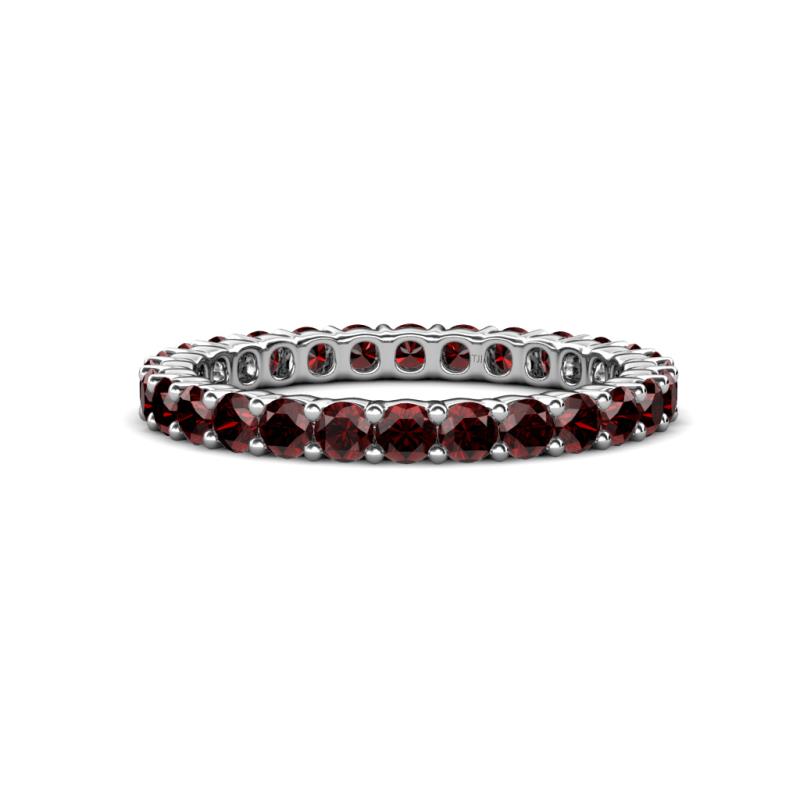 Joyce 2.70 mm Round Red Garnet Eternity Band 