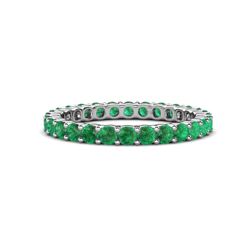 Joyce 2.70 mm Round Emerald Eternity Band 