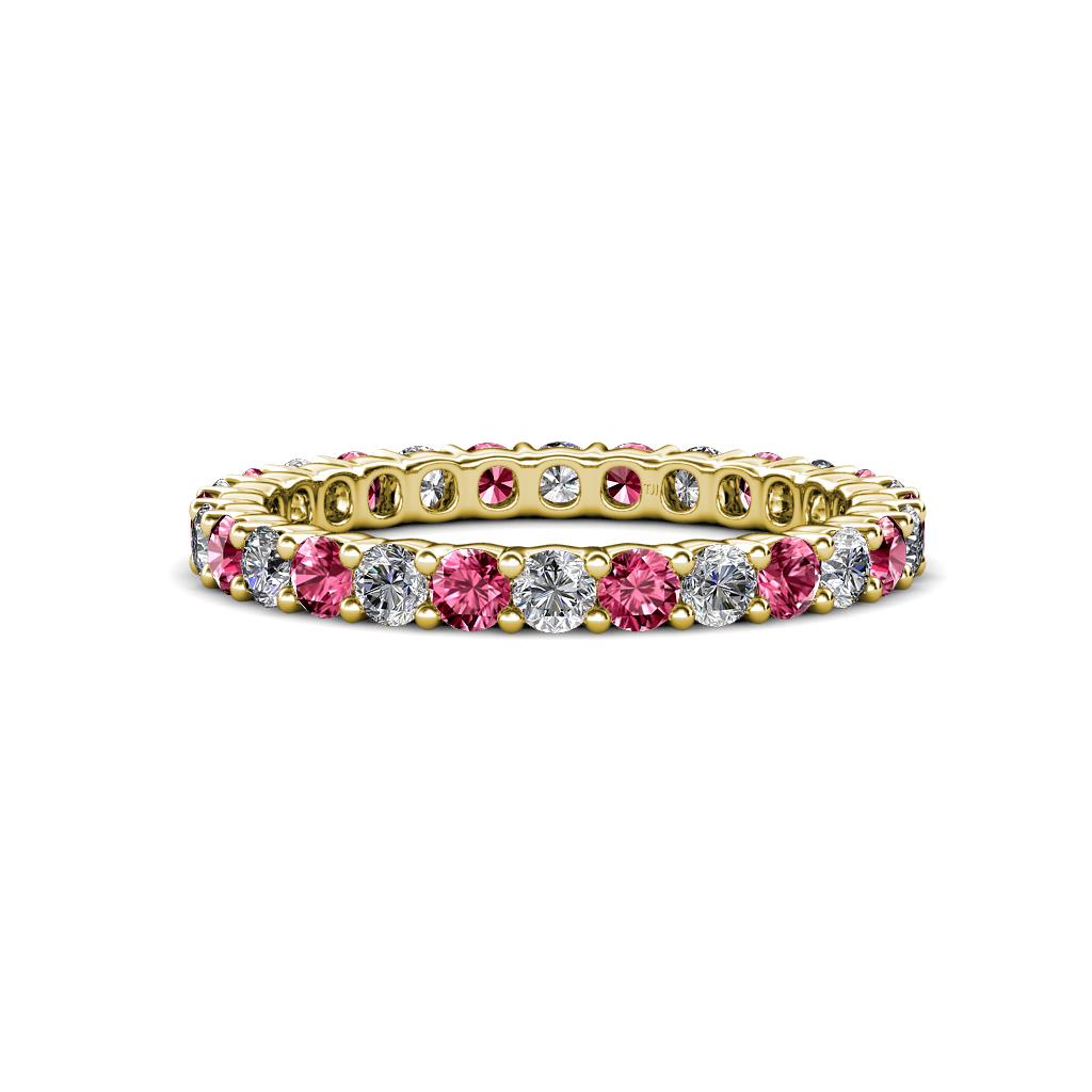 Joyce 2.70 mm Pink Tourmaline and Diamond Eternity Band 