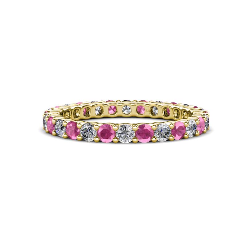 Joyce 2.70 mm Pink Sapphire and Lab Grown Diamond Eternity Band 