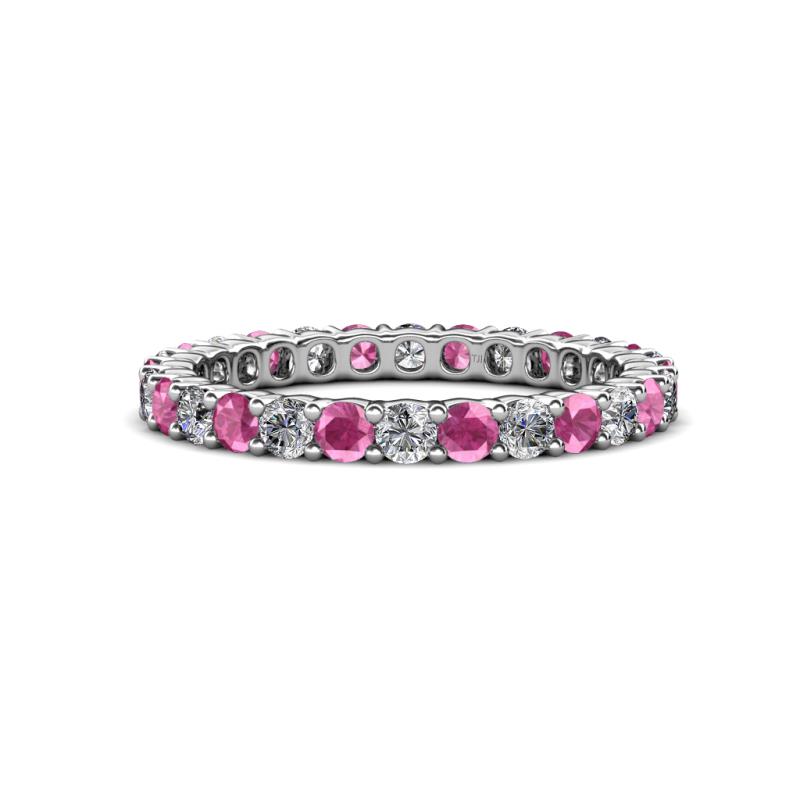 Joyce 2.70 mm Pink Sapphire and Lab Grown Diamond Eternity Band 