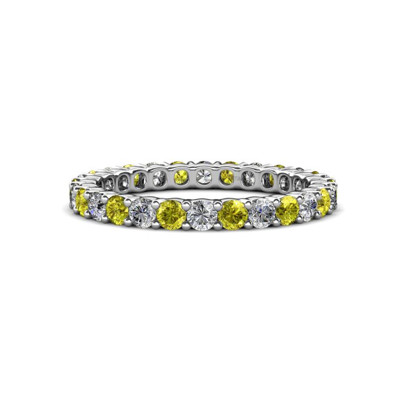 Joyce 2.70 mm Yellow and White Lab Grown Diamond Eternity Band 