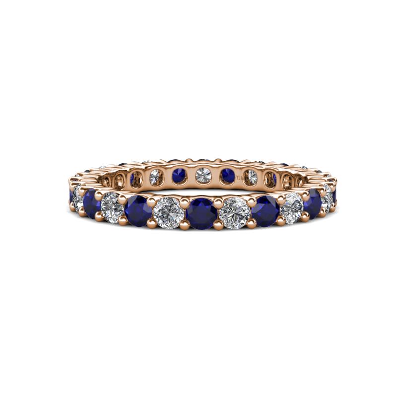 Joyce 3.00 mm Blue Sapphire and Diamond Eternity Band 
