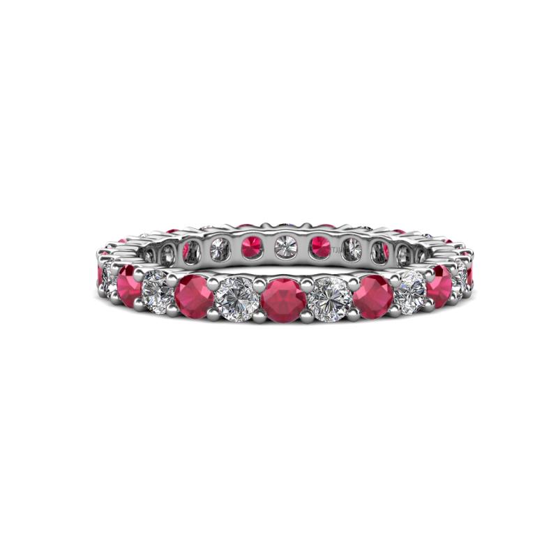 Joyce 3.00 mm Ruby and Lab Grown Diamond Eternity Band 