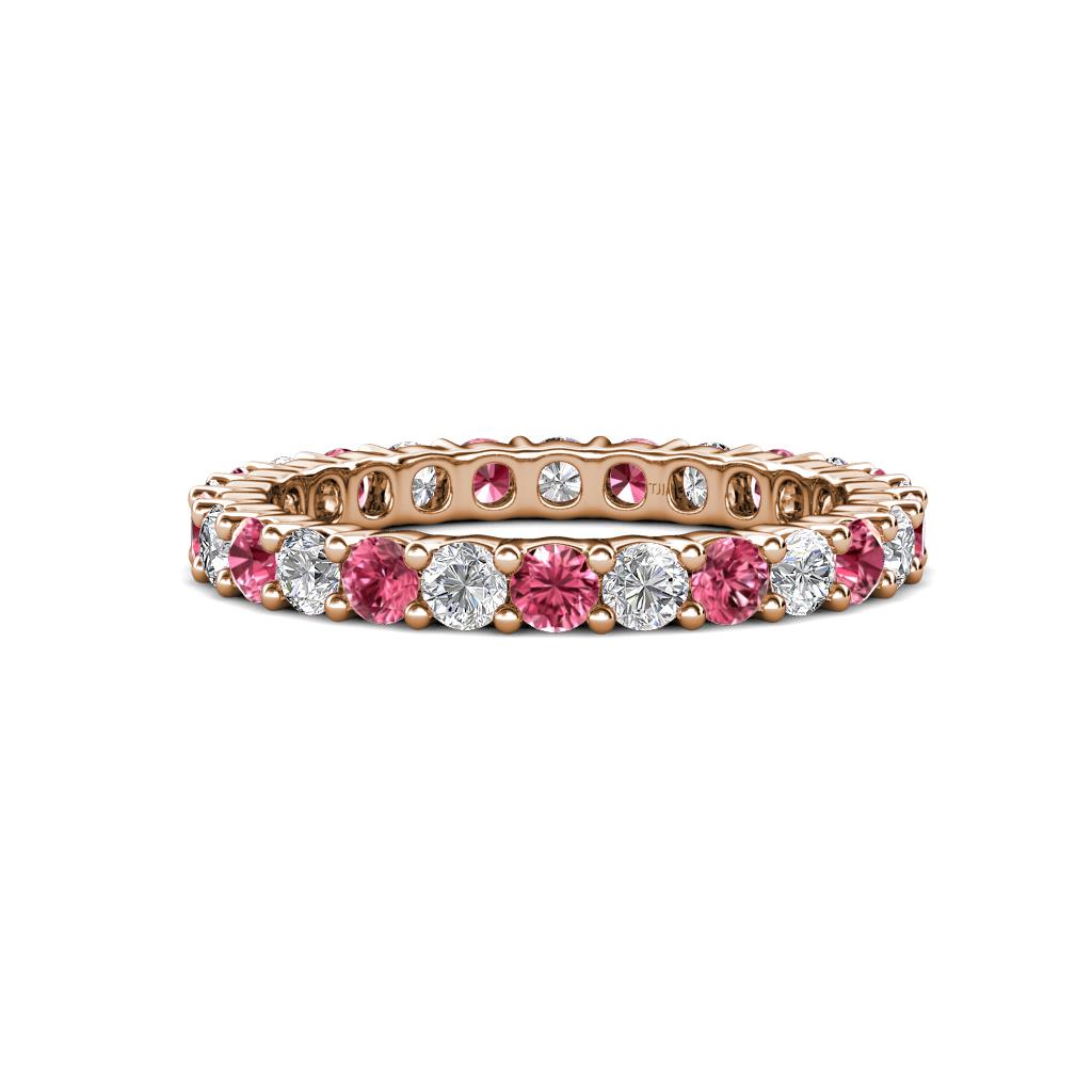 Joyce 3.00 mm Pink Tourmaline and Lab Grown Diamond Eternity Band 