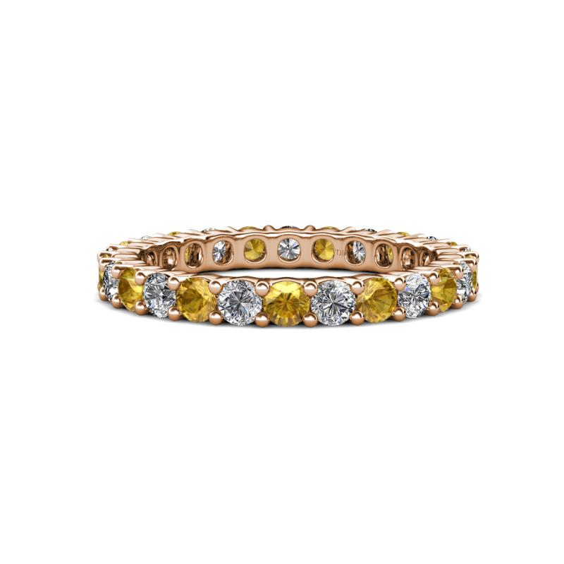Joyce 3.00 mm Citrine and Lab Grown Diamond Eternity Band 