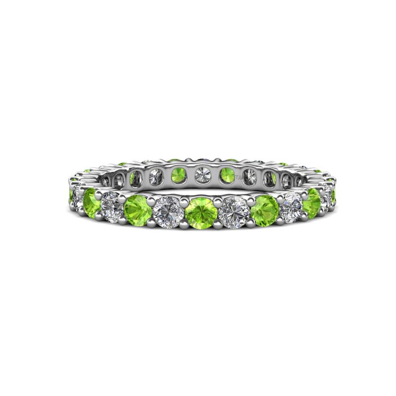 Joyce 3.00 mm Peridot and Lab Grown Diamond Eternity Band 