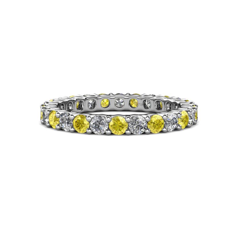Joyce 3.00 mm Yellow Sapphire and Diamond Eternity Band 