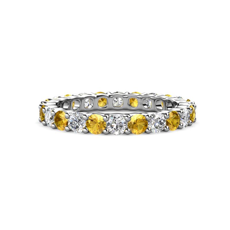 Joyce 3.40 mm Citrine and Lab Grown Diamond Eternity Band 