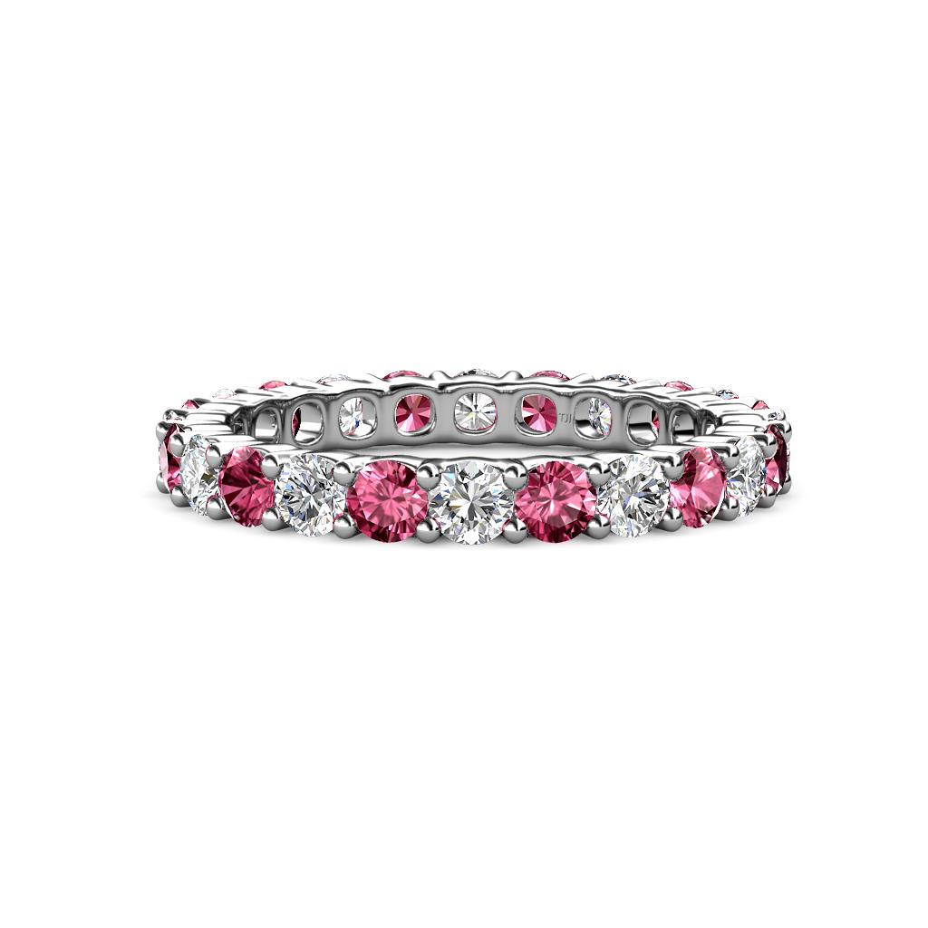 Joyce 3.40 mm Pink Tourmaline and Diamond Eternity Band 