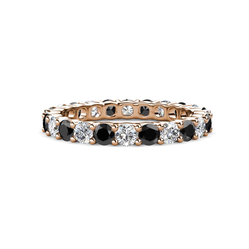 Joyce 3.40 mm Black and White Diamond Eternity Band 