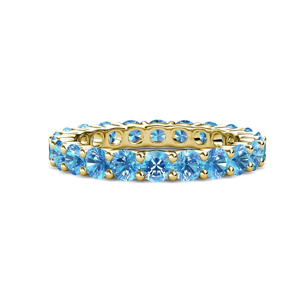 Joyce 4.00 mm Blue Topaz Eternity Band 