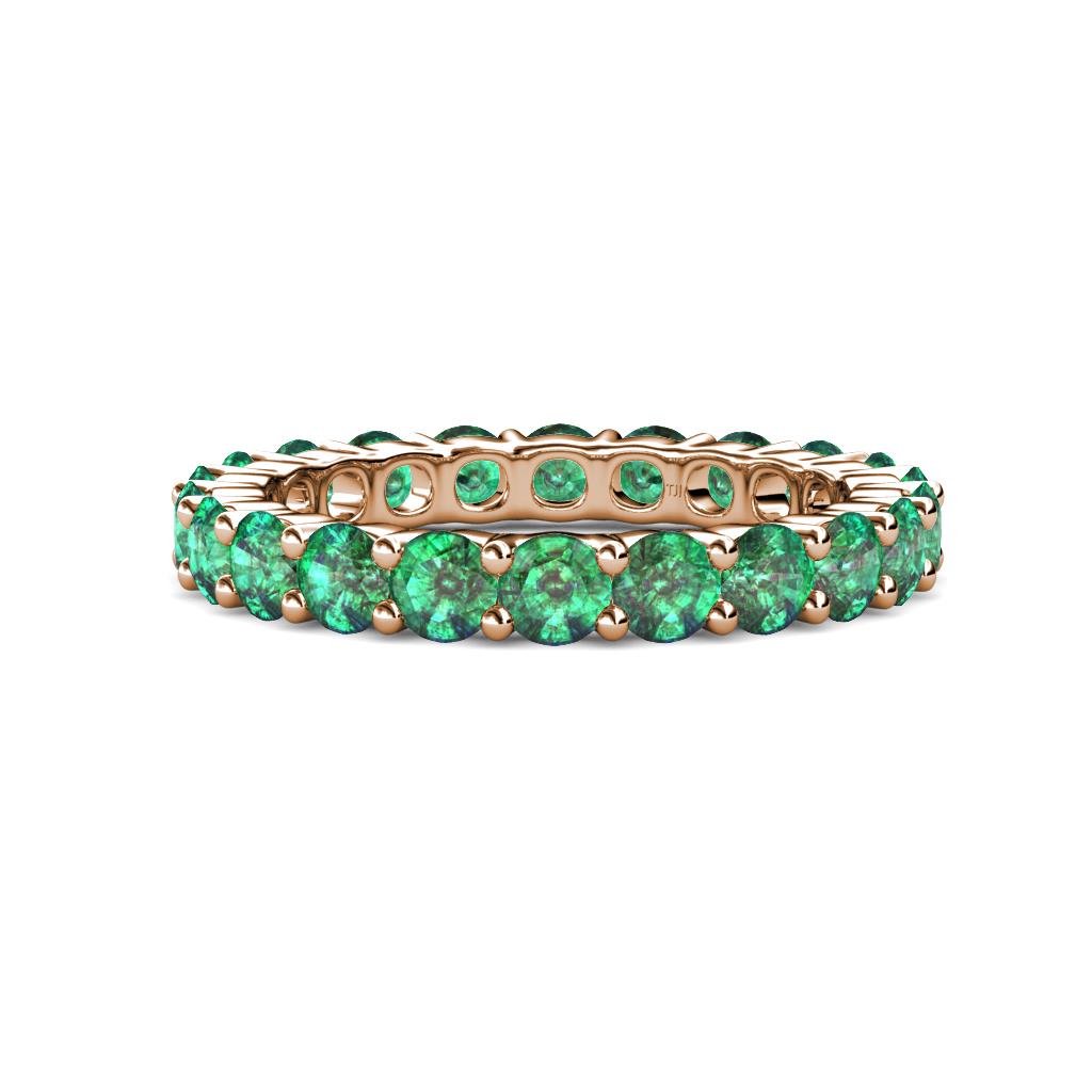 Joyce 4.00 mm Emerald Eternity Band 