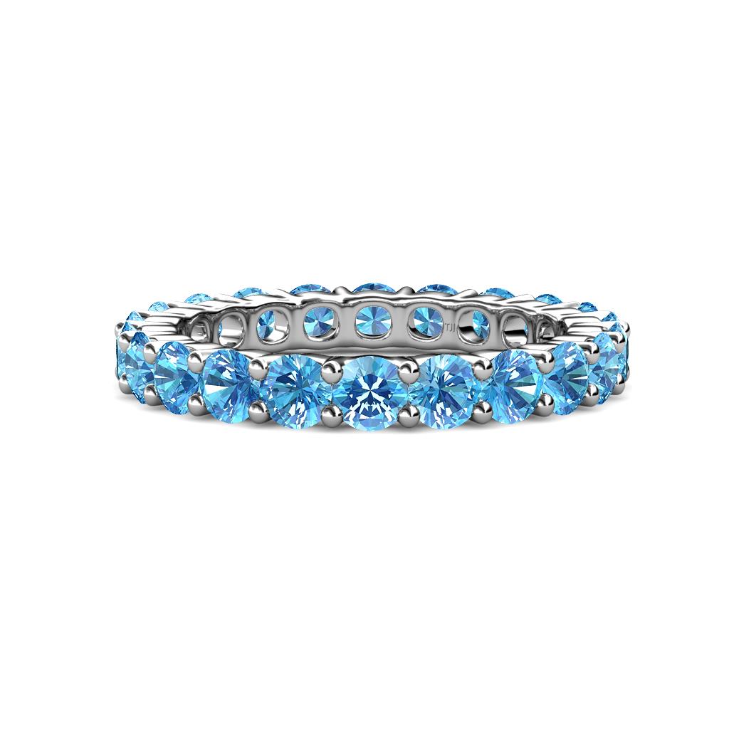 Joyce 4.00 mm Blue Topaz Eternity Band 