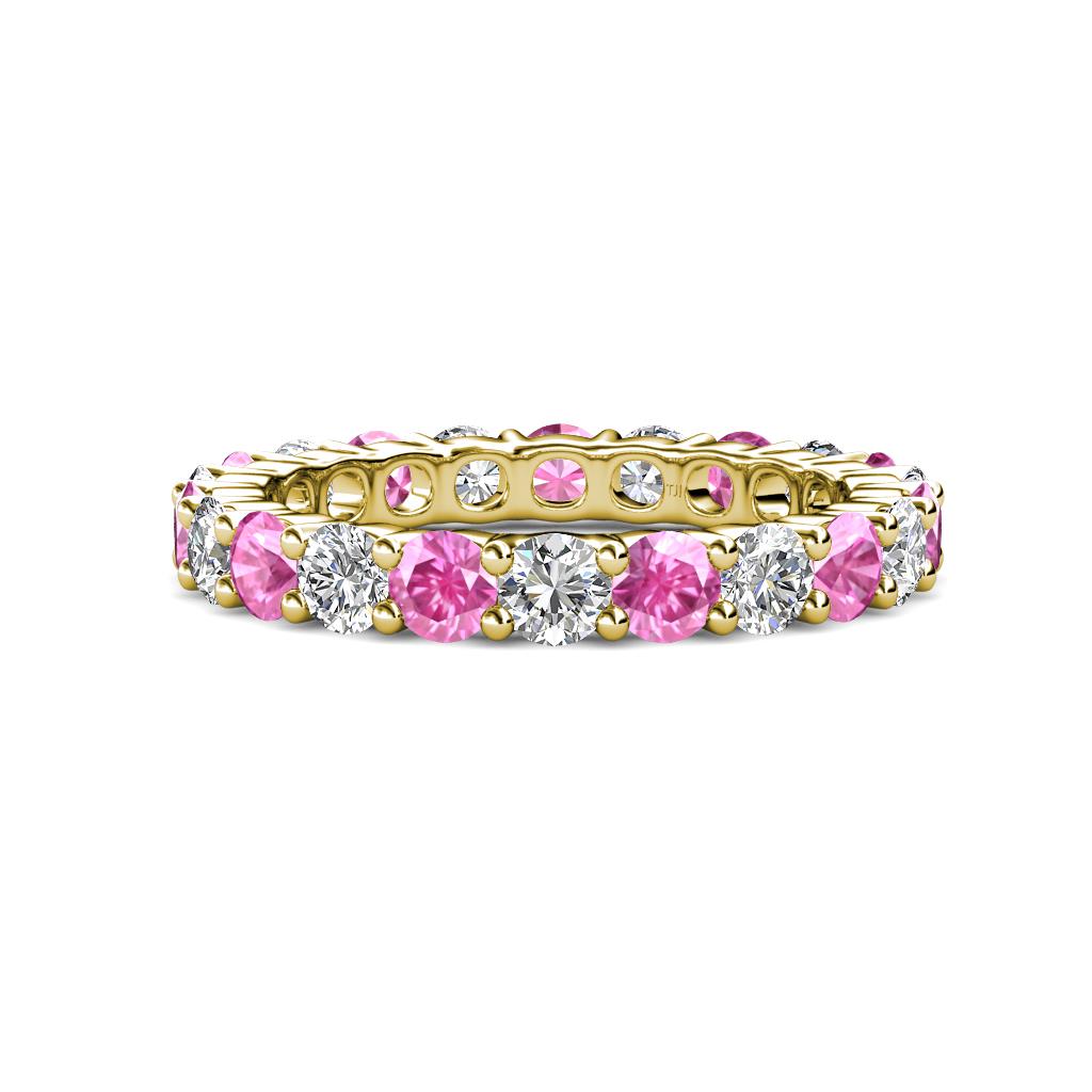 Joyce 4.00 mm Pink Sapphire and Lab Grown Diamond Eternity Band 