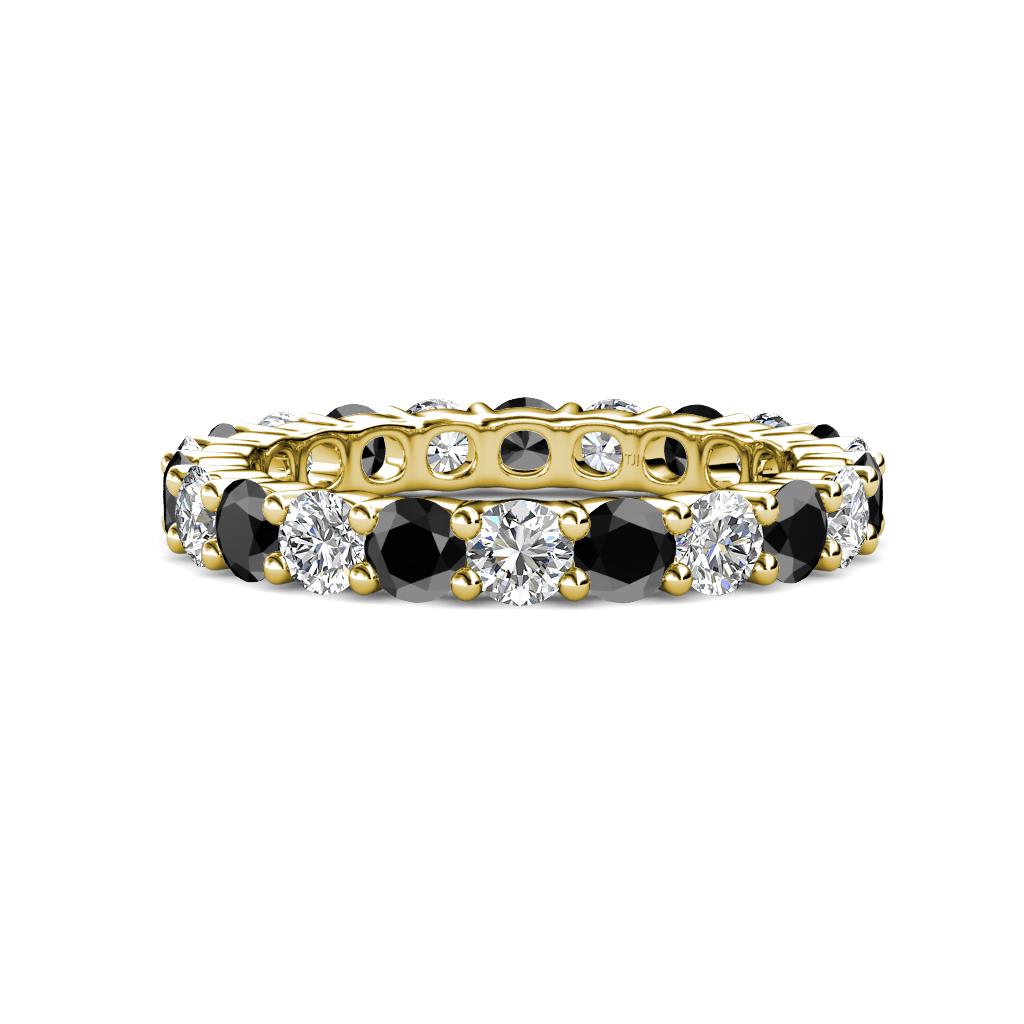 Joyce 4.00 mm Black and White Lab Grown Diamond Eternity Band 