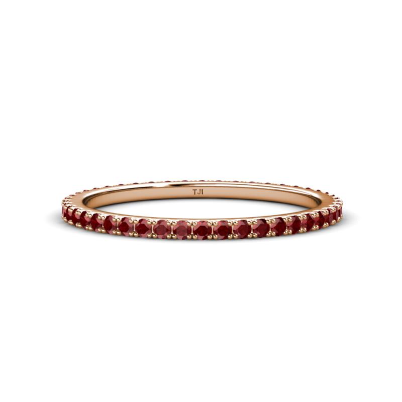 Lara 1.70 mm Red Garnet Eternity Band 