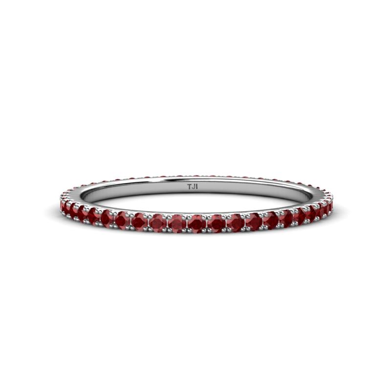 Lara 1.70 mm Red Garnet Eternity Band 