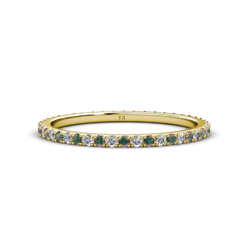 Lara 1.70 mm Lab Created Alexandrite and Lab Grown Diamond Eternity Band 