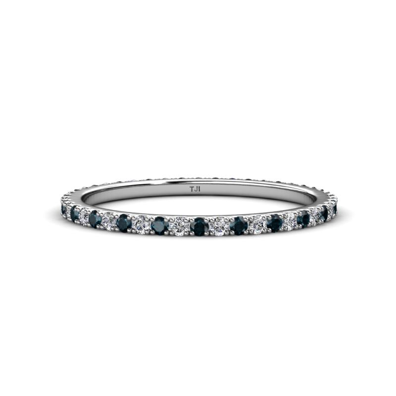 Lara 1.70 mm Blue and White Diamond Eternity Band 