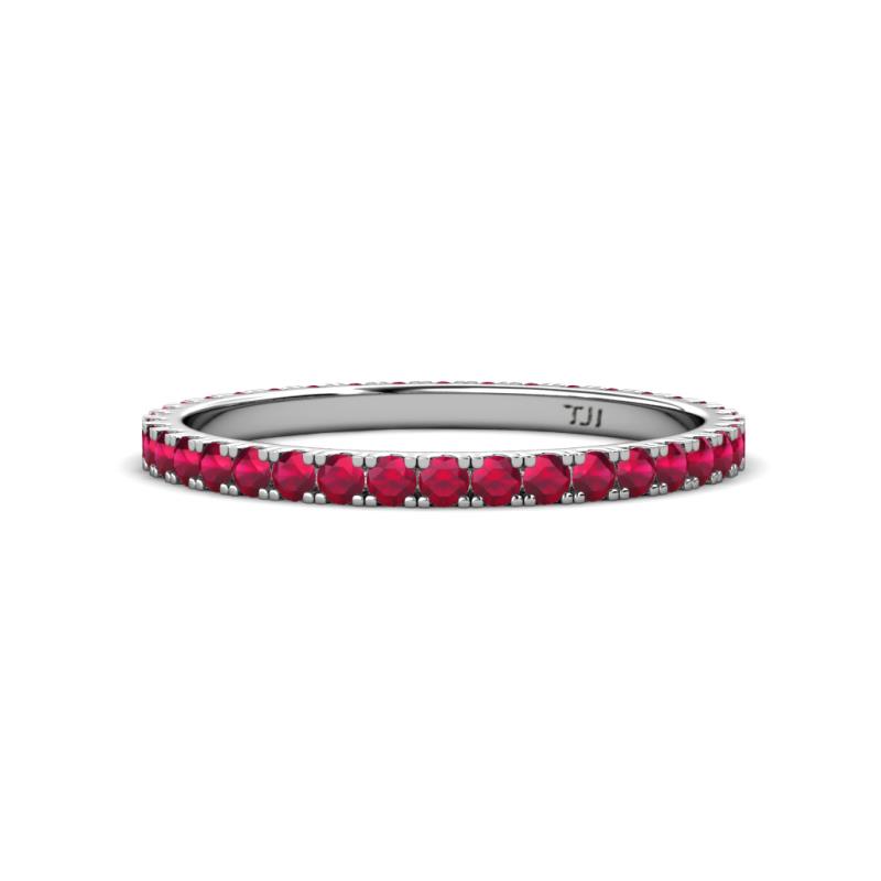 Lara 2.00 mm Ruby Eternity Band 