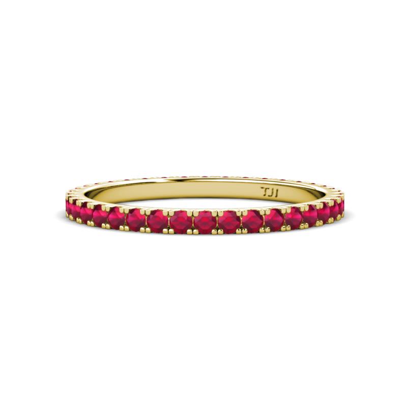 Lara 2.00 mm Ruby Eternity Band 
