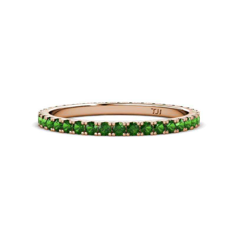 Lara 2.00 mm Green Garnet Eternity Band 