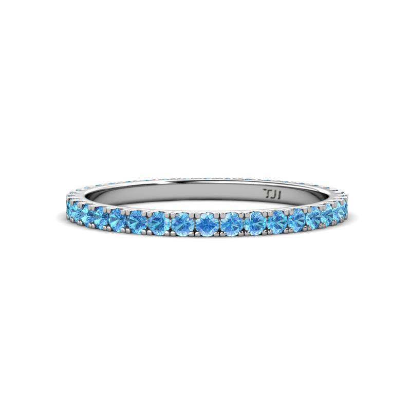 Lara 2.00 mm Blue Topaz Eternity Band 