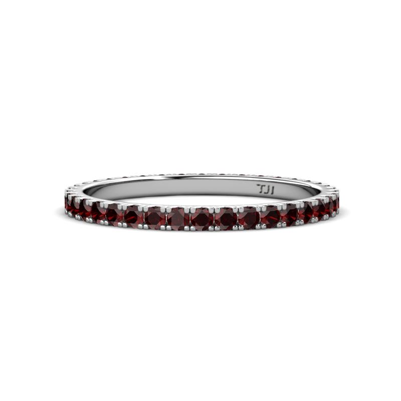 Lara 2.00 mm Red Garnet Eternity Band 