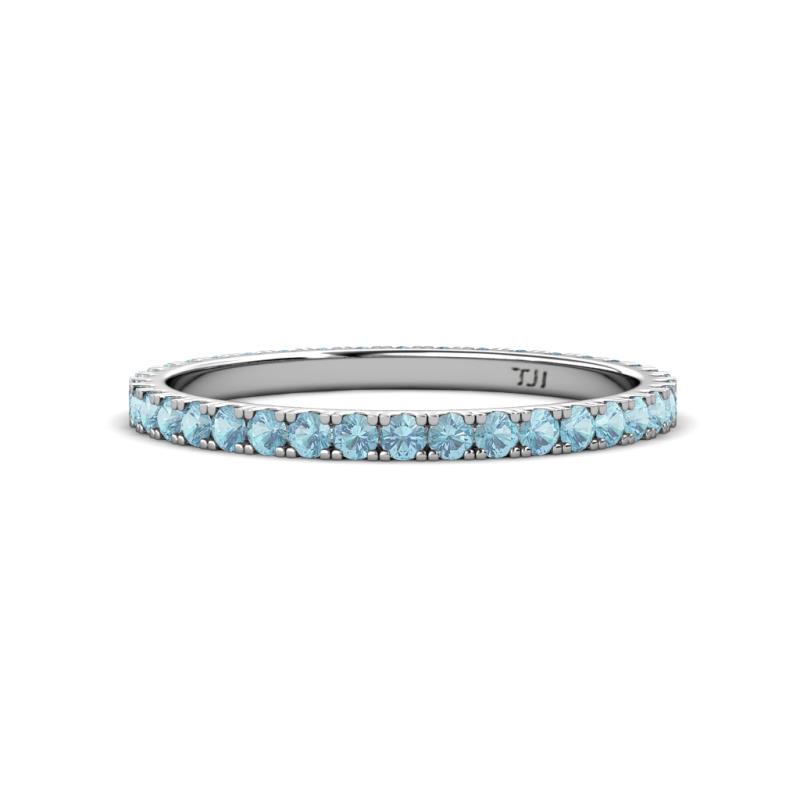 Lara 2.00 mm Aquamarine Eternity Band 