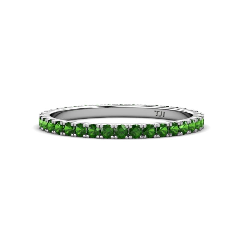 Lara 2.00 mm Green Garnet Eternity Band 