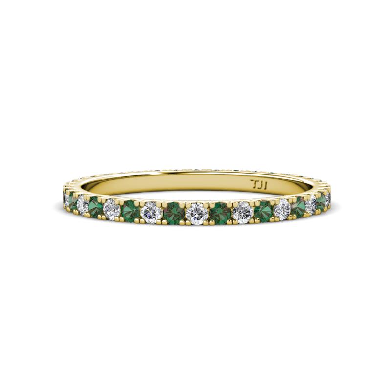 Lara 2.00 mm Lab Created Alexandrite and Lab Grown Diamond Eternity Band 