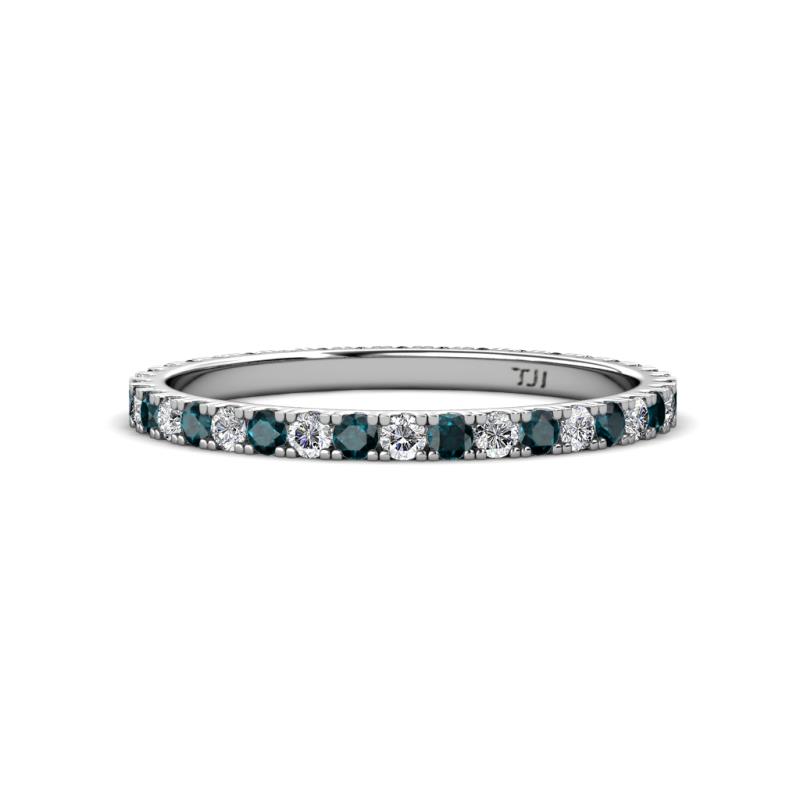 Lara 2.00 mm London Blue Topaz and Diamond Eternity Band 