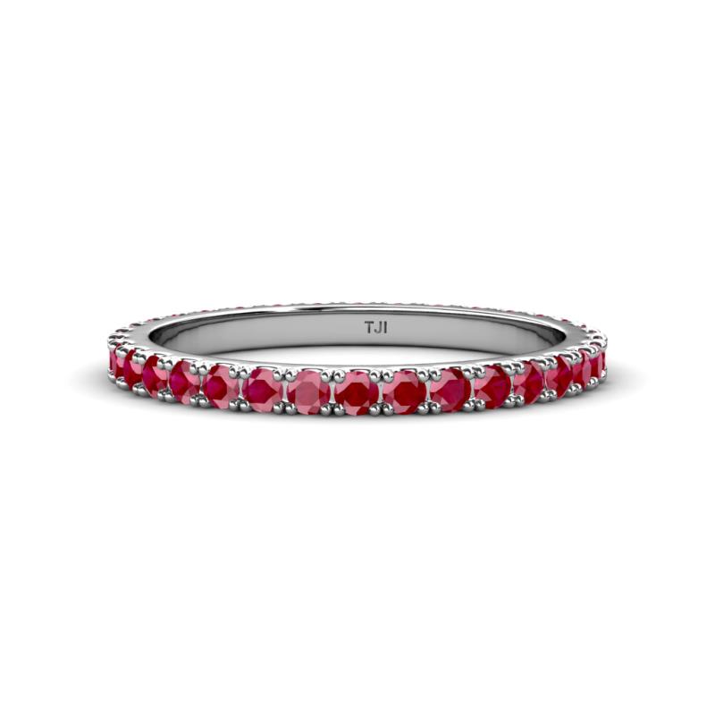 Lara 2.40 mm Ruby Eternity Band 