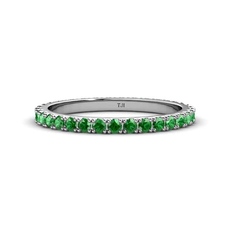Lara 2.40 mm Green Garnet Eternity Band 