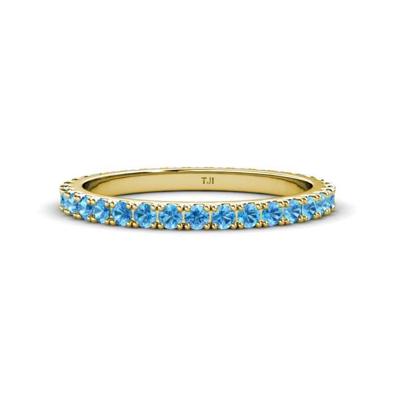 Lara 2.40 mm Blue Topaz Eternity Band 