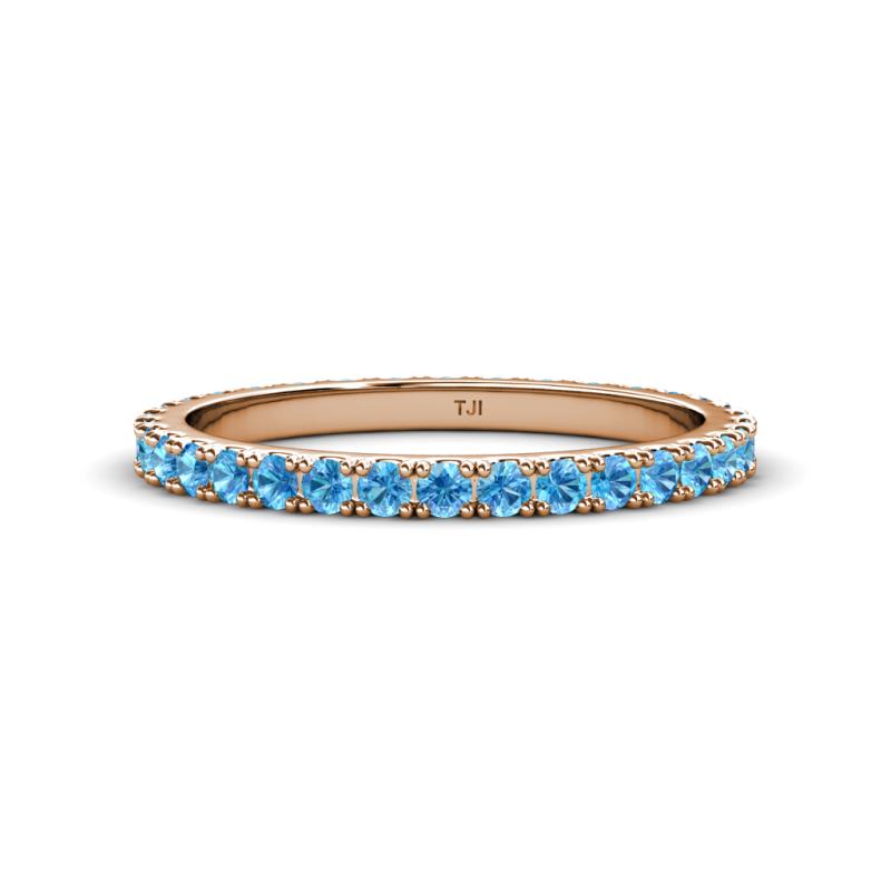 Lara 2.40 mm Blue Topaz Eternity Band 