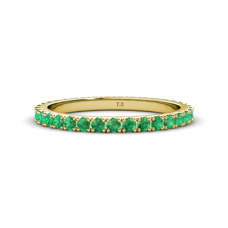 Lara 2.40 mm Emerald Eternity Band 