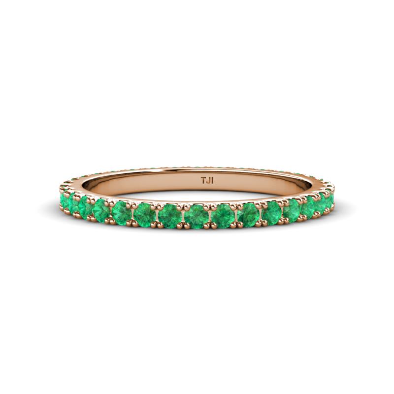 Lara 2.40 mm Emerald Eternity Band 