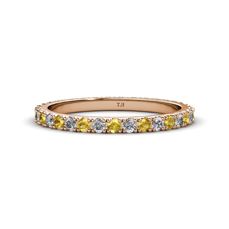 Lara 2.40 mm Citrine and Diamond Eternity Band 