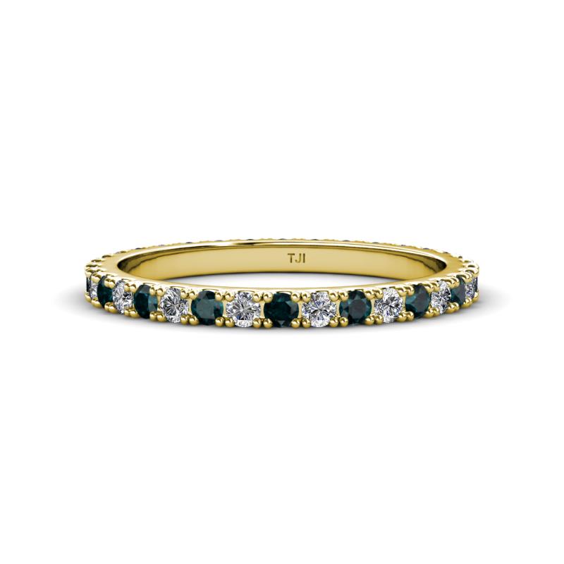 Lara 2.40 mm London Blue Topaz and Diamond Eternity Band 