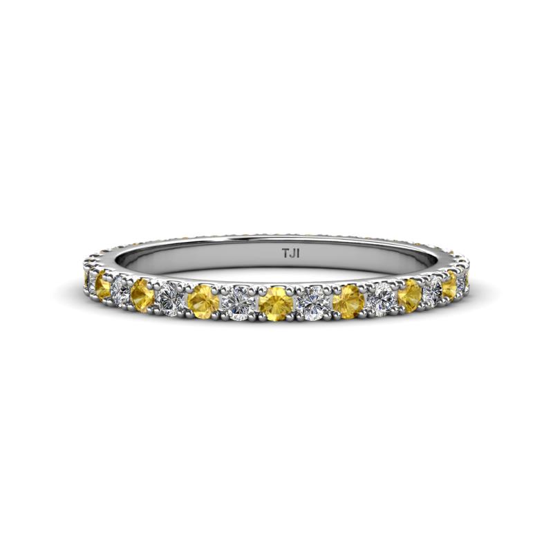 Lara 2.40 mm Citrine and Diamond Eternity Band 