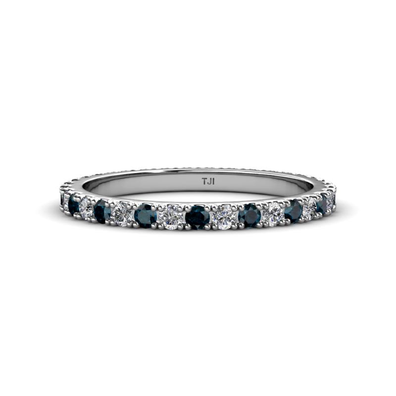 Lara 2.40 mm Blue Diamond and Lab Grown Diamond Eternity Band 